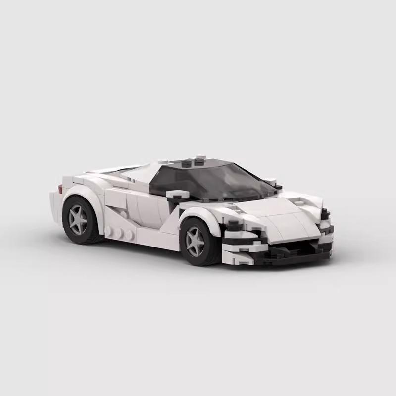 MOC Building Block Speed Series 8 Grid Car Racing McLaren 720S Educational Assembly Toy Model
