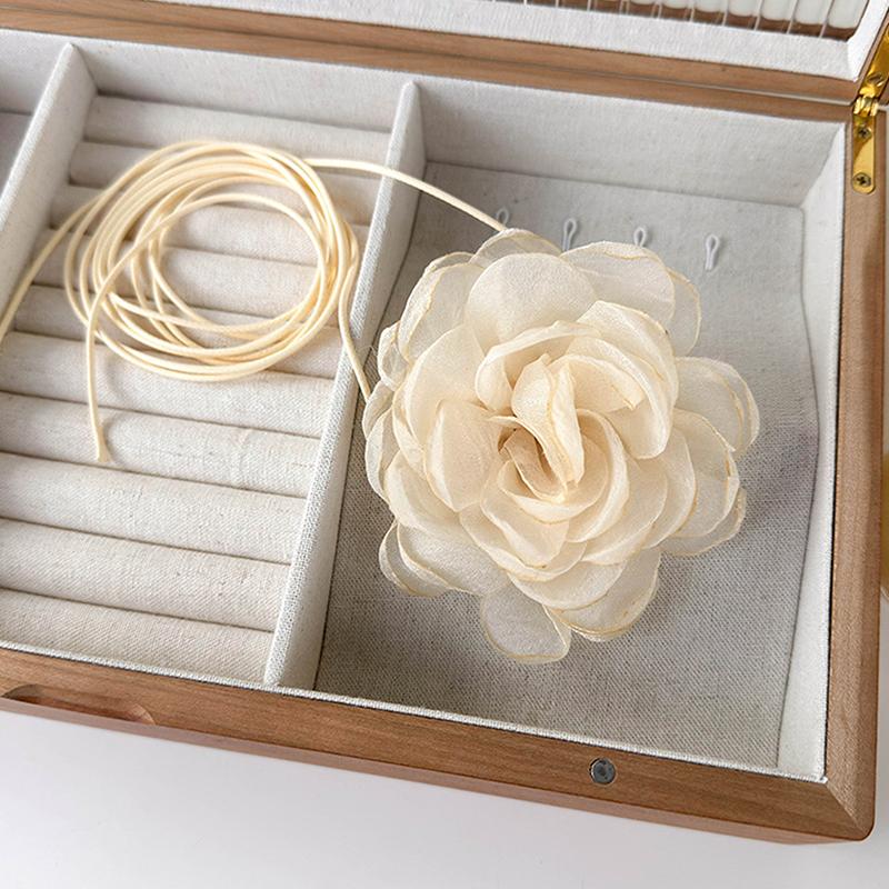Spring Collection Multi Color Rose Neckchain Necklace French Choker Neck Strap Collar Chain Accessories