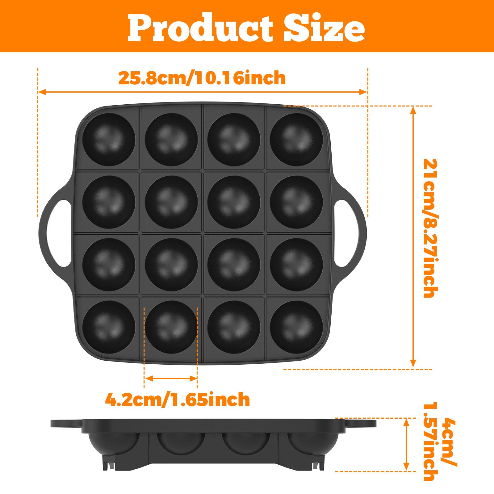 

7/16Hole Cooking Cake Pan Cast Iron Omelette Pan Takoyaki Cooker Pot Breakfast Egg Cooker Cake Mold Kitchen Cookware Kitchenware