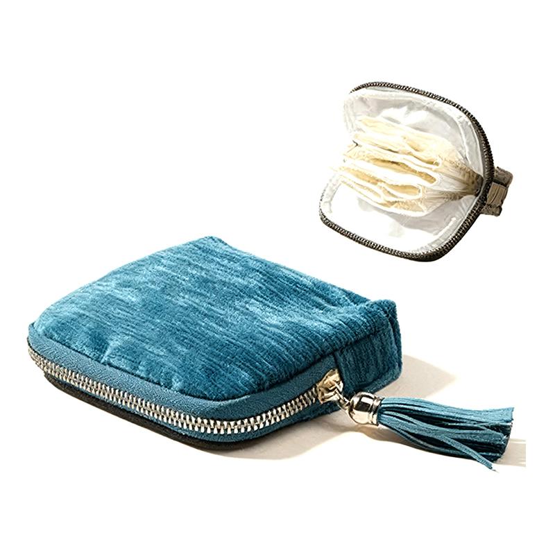 Exquisite Jewelry Storage Bag With Tassel Pendant Ring Zipper Jewelry Bag Large Capacity Travel Bracelet Storage Pouch