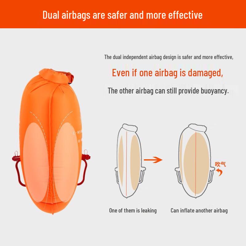 Xujian Adult Double Airbag Safety Swim Buoy Bag