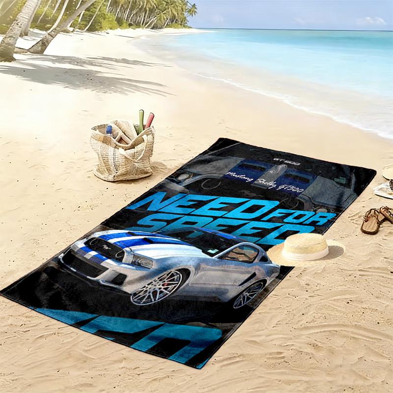 Shelby Racing Print Beach Towel, Large Soft Quick Dry Towel for Beach Camping Swimming