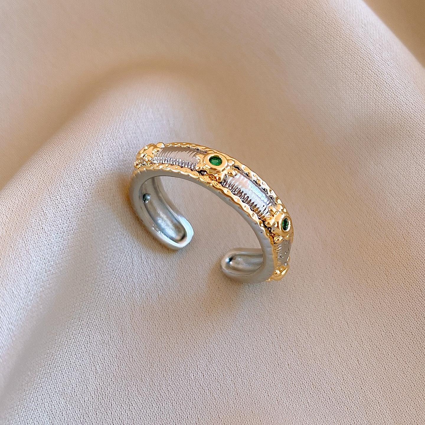 European and American simple round pattern open ring ring design sense niche temperament jewelry