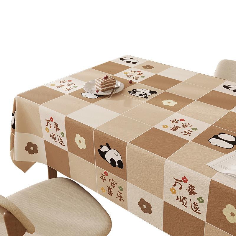 Cartoon Dining Table Tablecloth Oil-Proof, Waterproof And Anti-Scalding High-End Coffee Table Cloth Household Rectangular Desktop Protective Pad