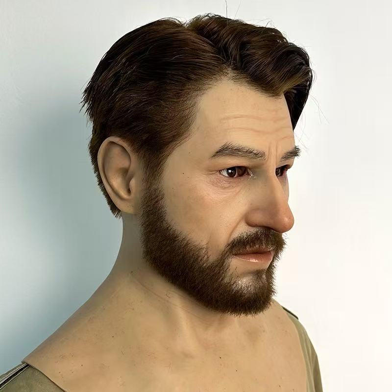 High Quality 3D Realistic Silicone Mask Full Face Halloween Costume Mask for Adult Men Cosplay Party Carnival