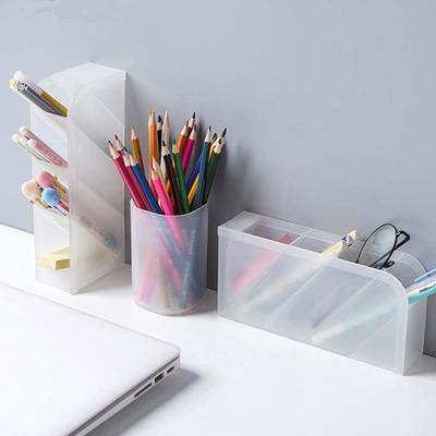 Transparent Color School And Office Organizer Strong And Thick Makeup Storage Holder Harmless
