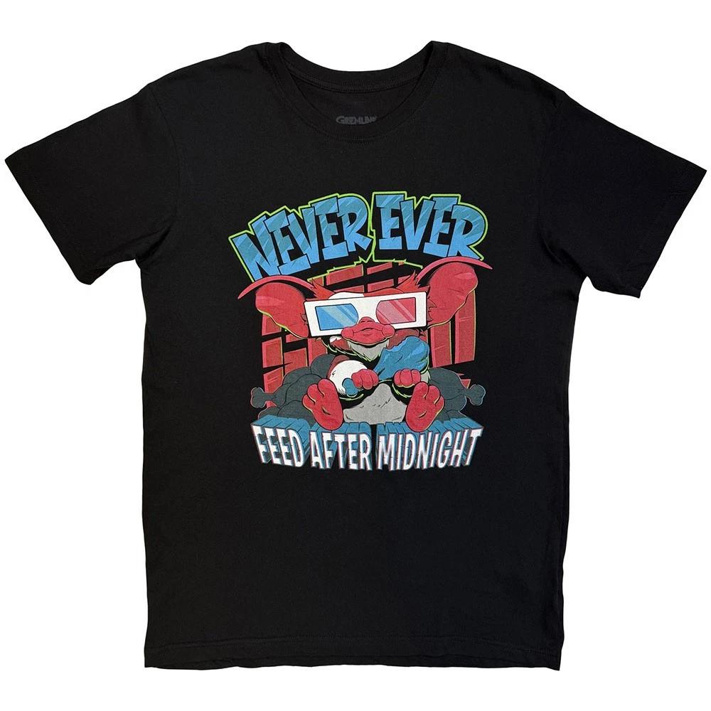 Gremlins Unisex TShirt Never Ever Feed After Midnight Black XL