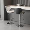 Modern Minimalist Light Luxury Swivel Bar Stool with Backrest
