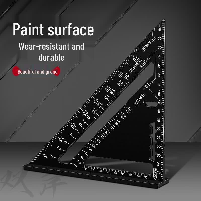 Aluminum Alloy Woodworking Triangle Square Ruler