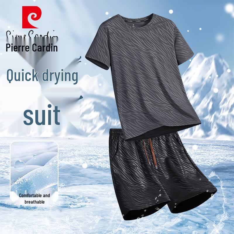 Pierre Cardin Men s Summer Casual Short Sleeve T-Shirt & Shorts Set L