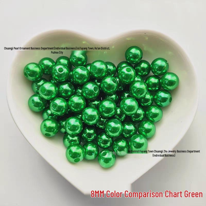 DIY Handmade Materials: 4-20mm Colored Round Loose Beads, ABS Imitation Pearls for Beading and Accessories
