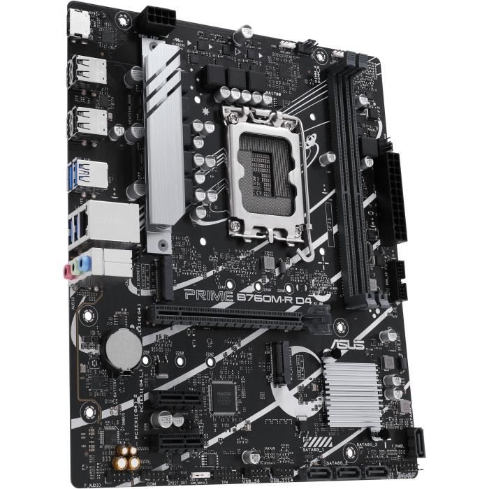 Carte mère - ASUS - PRIME B760M-R D4 - Intel B760 LGA 1700 micro ATX