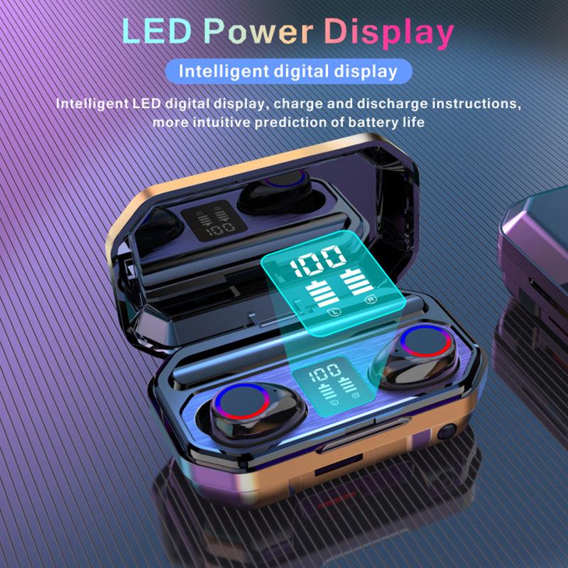 M12 TWS Wireless Bluetooth Earphones CVC8.0 Denoise HiFi Stereo Headset IPX7 Waterproof Noise Reduction Headphones Sport Gaming Music Earbuds