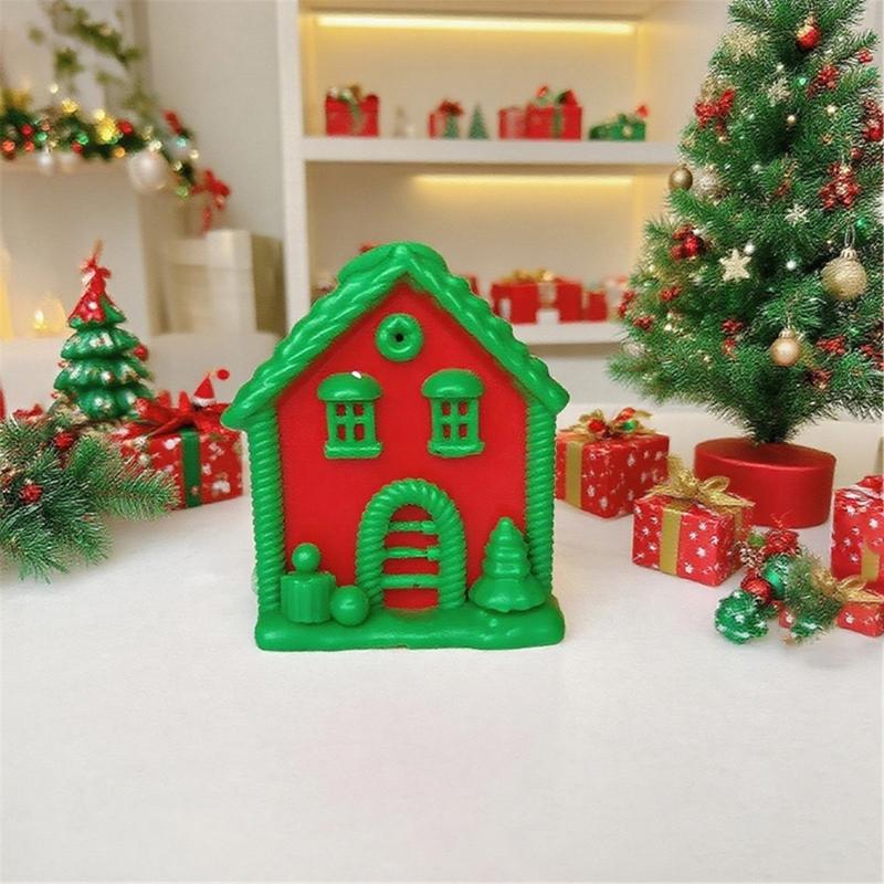 Christmas House Silicone Mould for Candle Making Holiday Craft Soap Chocolate Art Festival Home Decoration