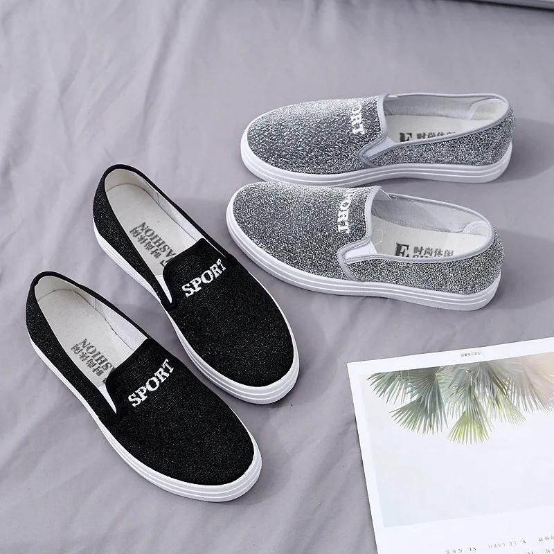 Fashion New Fashion Old Beijing Flat Shoes Spring and Autumn Leisure Lazy Student Canvas Shoes