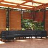 Day and Night - Day and Night Garden Furniture 8 Pieces and Cushions Black Solid Pine Wood