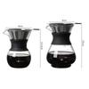 Reusable Glass Coffee Pot with Stainless Steel Filter Drip 200ml 400ml Coffee Pot Dripper Barista Pour Over Coffee Maker