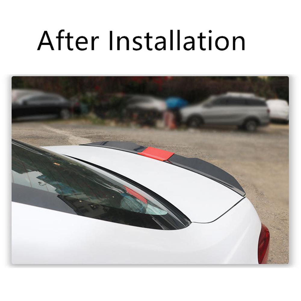 Universal Adjustable Car Rear Trunk Spoiler Lip Roof Tail Wing Glossy Black+ Red