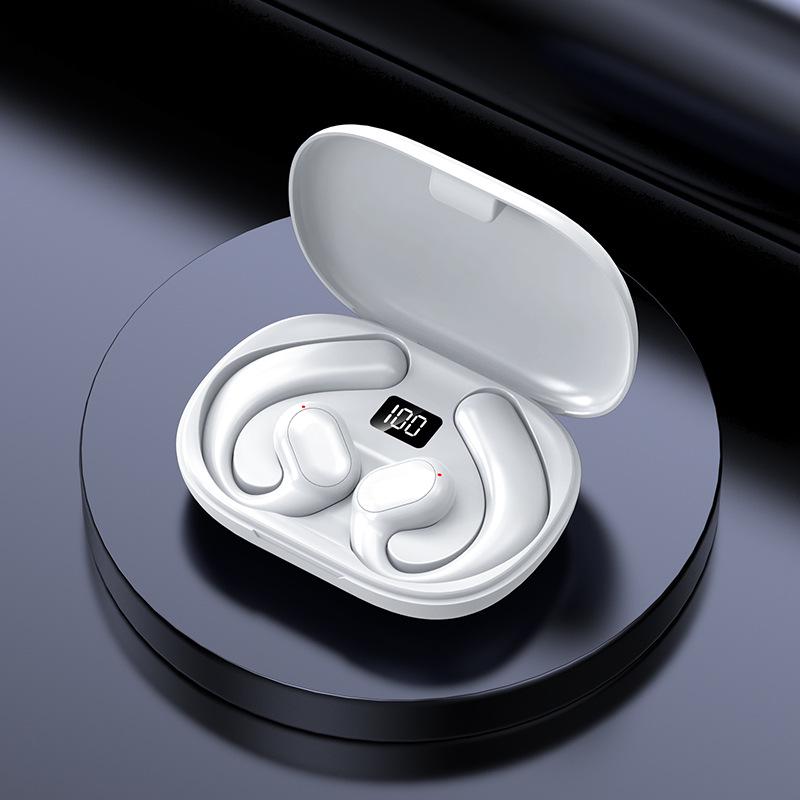 New Bone Conduction Bluetooth Sports Earphones with Dual Ear, Non-In-Ear Design, Digital Display, and Sweatproof.