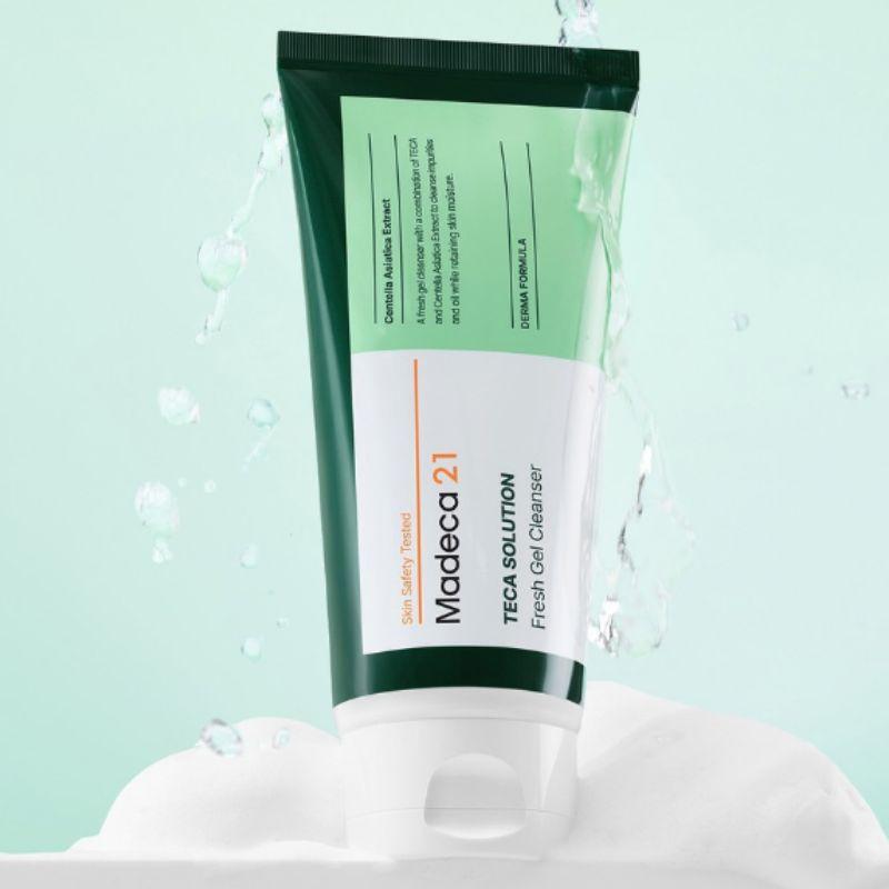 Madeca21 TECA Solution Fresh Gel Cleanser 170ml – Gentle Hydrating Facial Gel Cleanser for Sensitive Skin