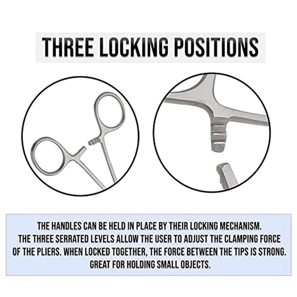 1pc Stainless Steel Hemostatic Forceps Surgical Forceps Tool Hemostat Locking Clamps Forceps Fishing Pliers Curved/Straight Tip