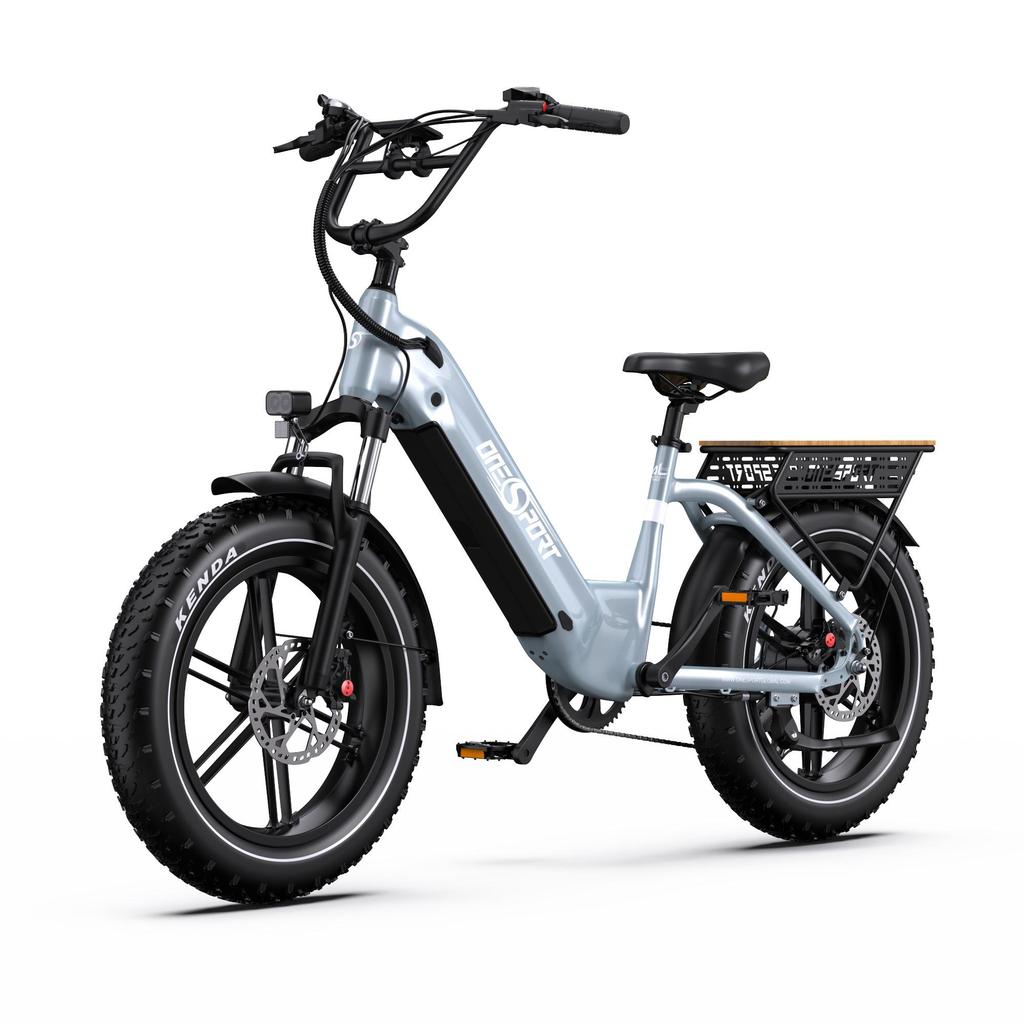 ONESPORT OT08 Electric Bike for Adults, 48V 18Ah Removable Battery 20x4.0 Fat Tire All-Terrain E-Bike with Shimano 7-Speed & APP Control