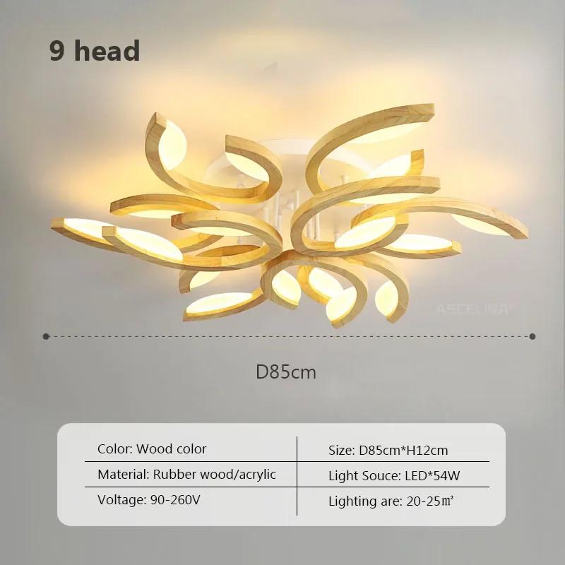 Luminária de Teto LED Nórdica Madeira de Borracha Tronco Quarto Sala Simples Moderna Madeira Maciça Sala de Estar Luminária de Teto de Madeira Decorações de Interior