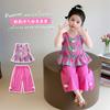 Girls' Thin Vest Set for Summer 2026 New Style Baby Stylish Summer Clothing Children's Casual Two-piece Set