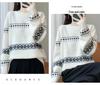 Mall-Stil Dicker Reiner Wollpullover für Damen - 100% Wolle Locker Gestrickt Vielseitiges Oberteil