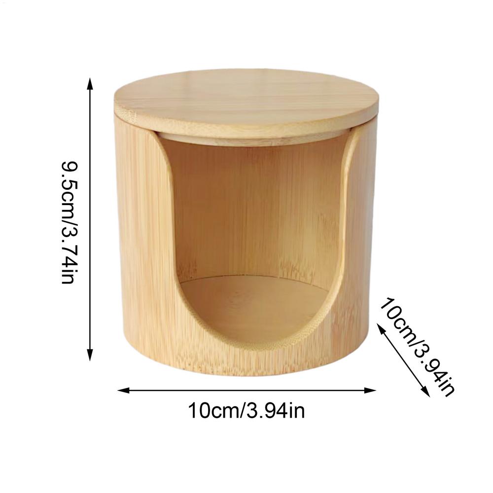 Cotton Rounds Holder Organizer Makeup Remover Pads Storage Box with Lid wood Vanity Table Organizer for Bathroom Bedroom 2800₽