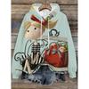 Womens Oversized Hooded Sweatshirt With Cartoon Animal Print Casual Streetwear Top Fall 2025