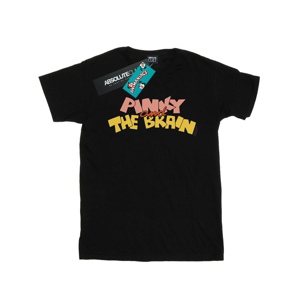 Animaniacs Womens/Ladies Pinky And The Brain Logo Cotton Boyfriend T-Shirt