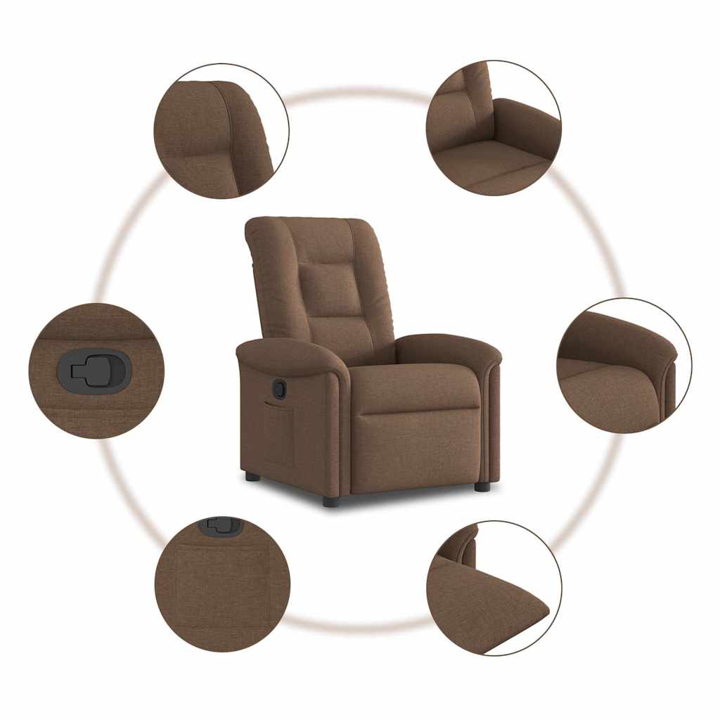 Relax Chair Brown Fabric