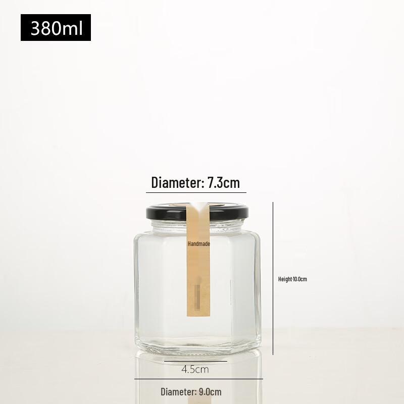

ZISIZ 380ml Glass Jars with Iron Lids (5-Pack)
