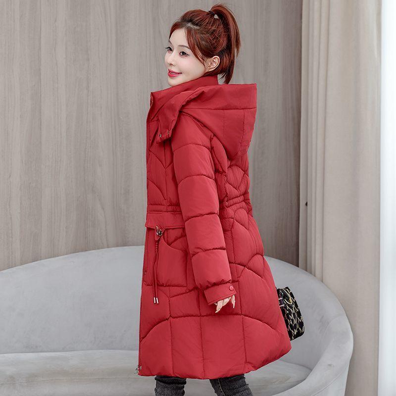 

Толстое Теплое Зимнее Женское Длинное Хлопковое Пальто Приталенного Кроя Модное Стеганое Пальто Наряд L