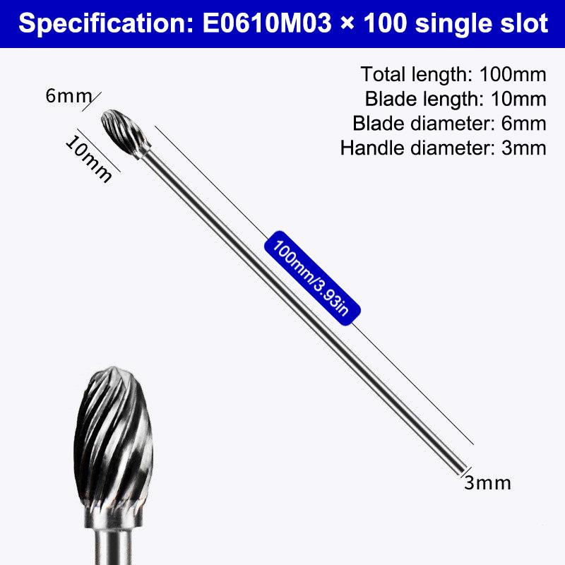 

3X6X100Mm Long Single Cut Solid Carbide Rotary Burrs Set Rotary Tools Rotary Burrs Hard Alloy Rotary File Polishing Head