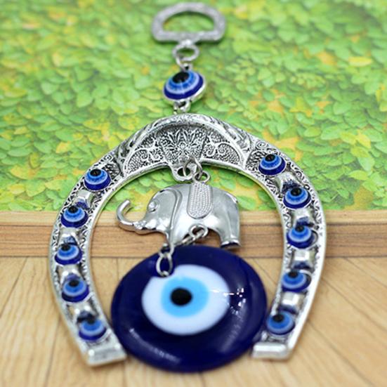 Thai Amulet Evil Eye Horseshoe Elephant Pendant Decor Retro Vintage Protect Dream Charm Talisman Powerful Wealth Success Health Luck Jewelry