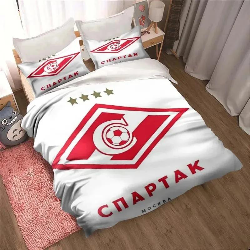 

3D Print FC Spartak Moscow Football Bedding Set Double Twin King Duvet Cover Comforter Pillowcase Boys Girls Adults Bedroom 135x200cm