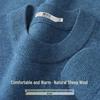 SNOWFLYING Men's Wool Blend Round Neck Sweater