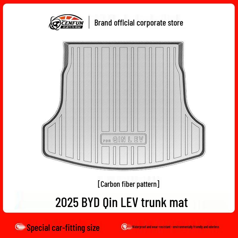 TPE Waterproof, Odorless Trunk and Floor Mats for BYD Qin L EV (2015)