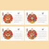 Drachenjahr Schreibtischkalender Freistehender Umblätterkalender Chinesischer Neujahrskalender Monatlicher Desktop