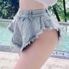 Sommer Kvinner Denim Shorts Uformelle løse hull Rippede Jeans Shorts Denim Shorts Bukser