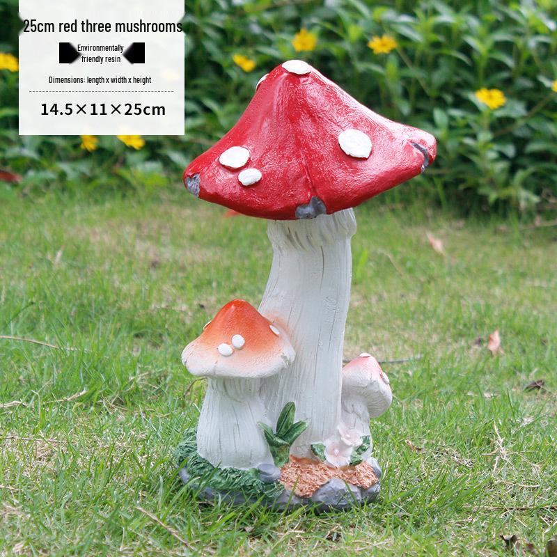 Resin Mushroom Ornaments for Outdoor Garden and Lawn Decor