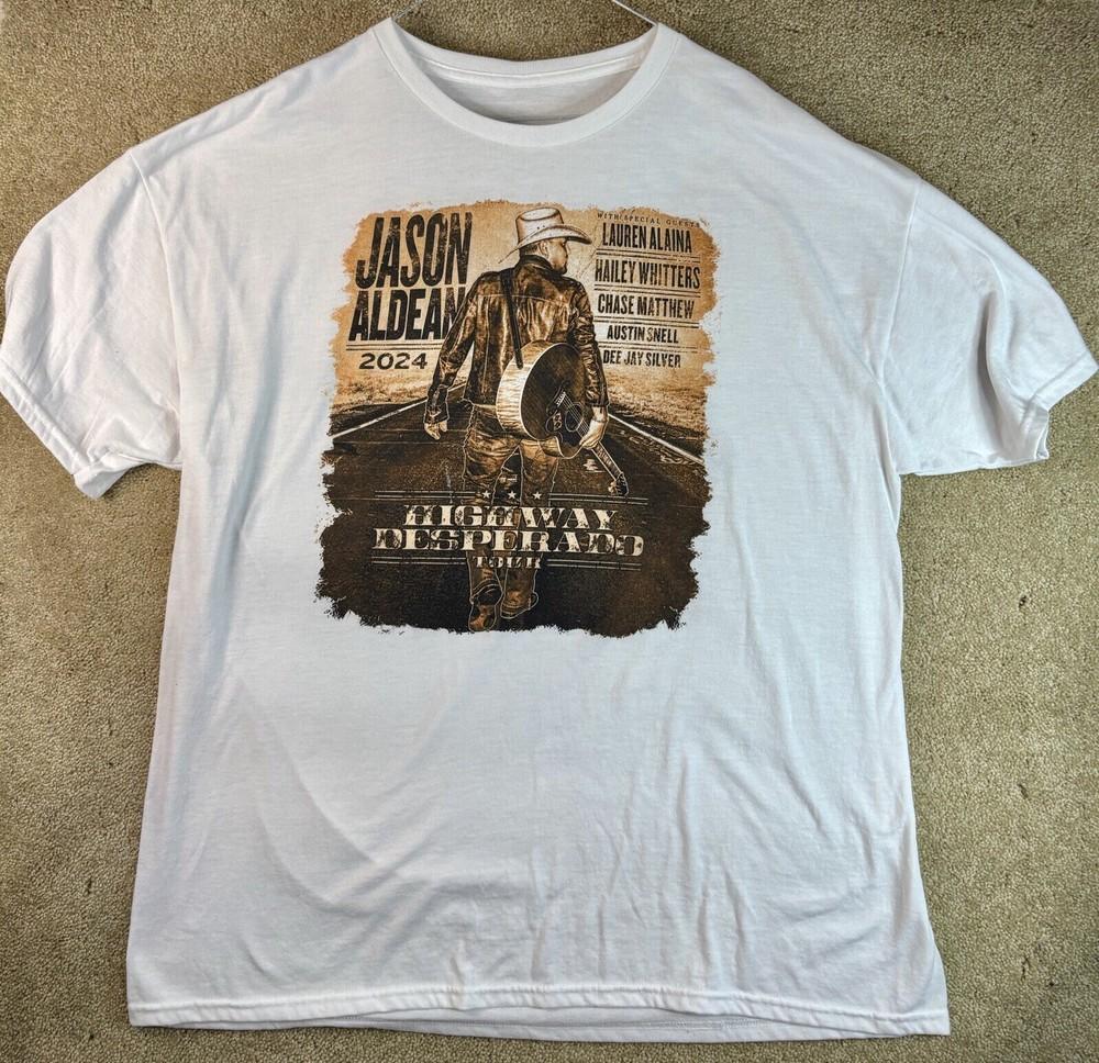 

Vintage Jason Aldean Highway Desperado Shirt Unisex Concert S to 5XL EL491 Unisex T-Shirt S