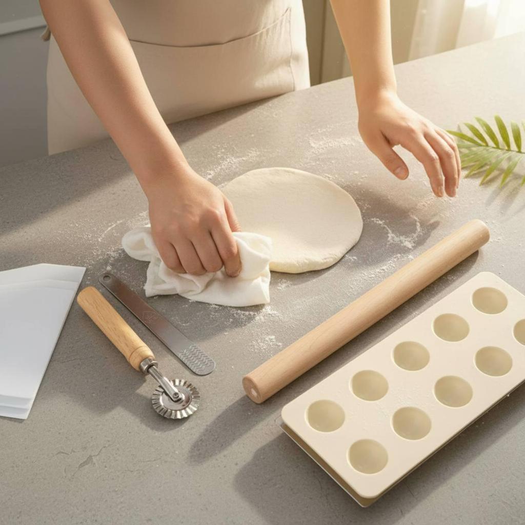 5 Pieces 12Hole Dumpling Former Aluminum Alloy Wrapper Cutter Versatile Pastry Rolling