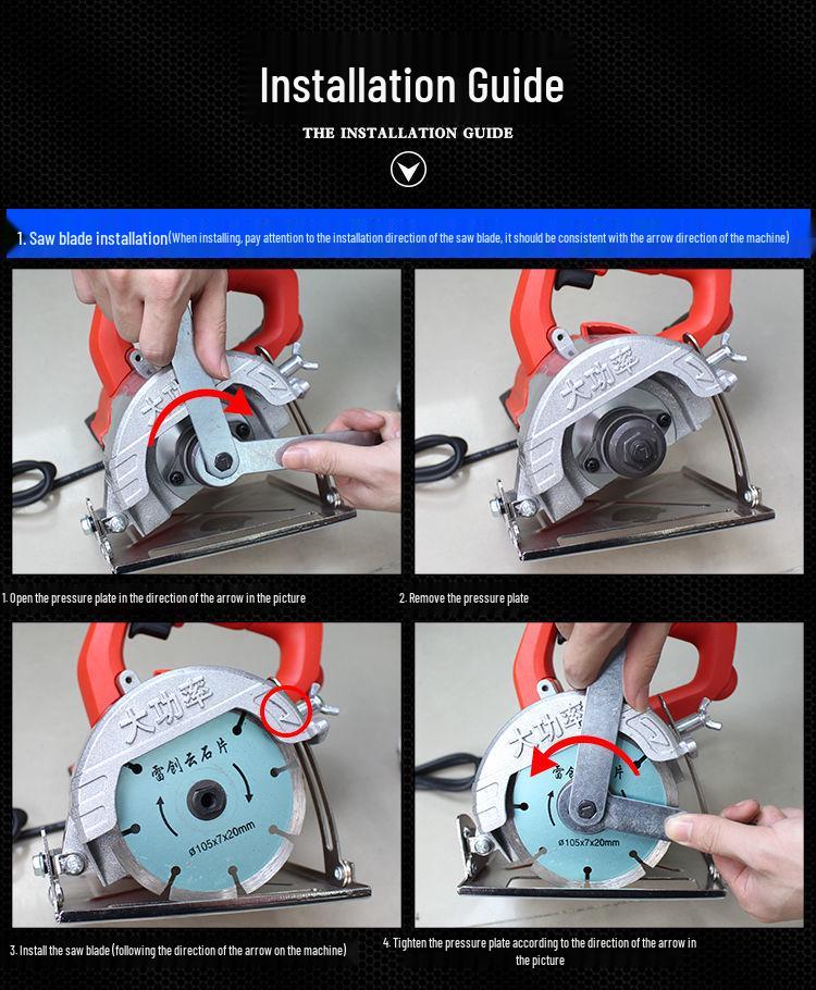 Multifunctional High-Power Electric Cutting and Slotting Machine for Steel, Wood, Marble, Tile, and More