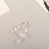 Clear Bead White Star Moon Cloud Cute Phone Charm Strap Keychain Cellphone Flower Lanyard Bag Earphone Camera Pendant