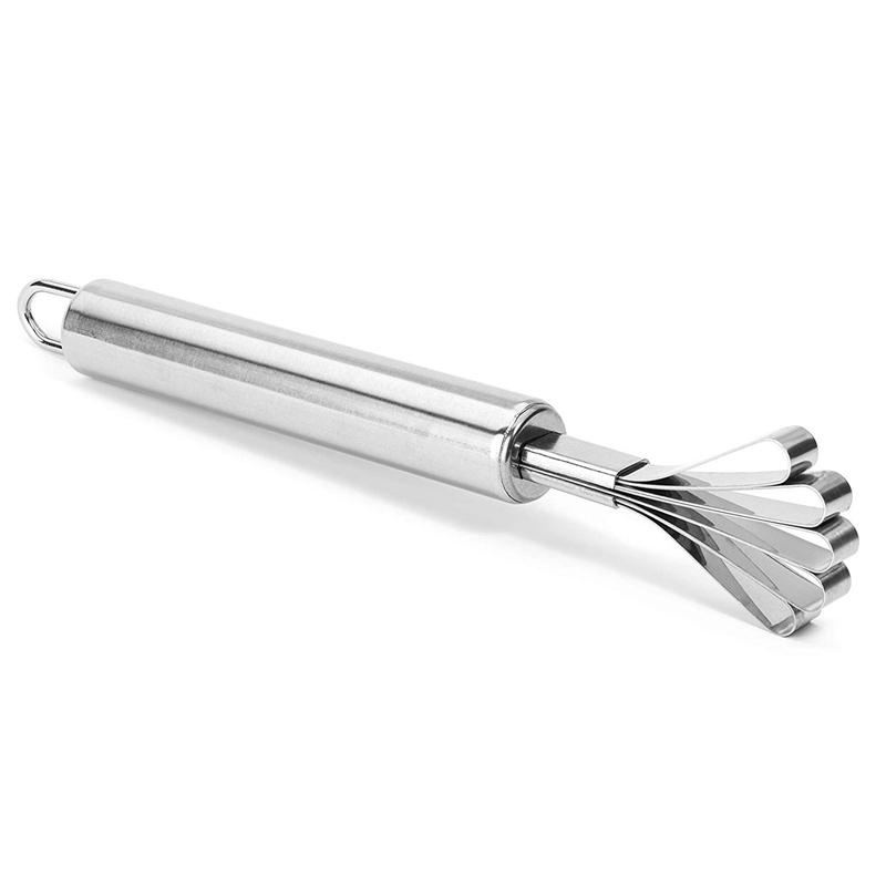 3-teiliges Set mit langlebigem, lebensmittelechtem, praktischem und leichtem Kokosnussöffner-Werkzeugset aus Edelstahl mit Holzhammer