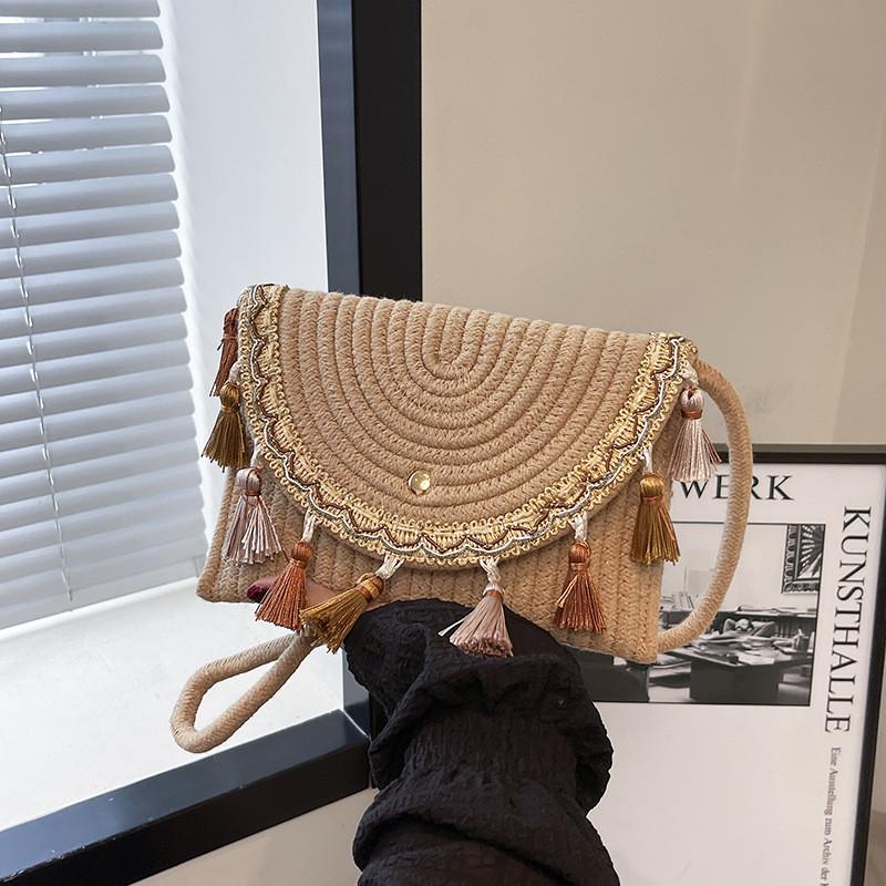 Woven Trendy Crossbody Bag For Women Soft Polyester Material Small Daily Accessory