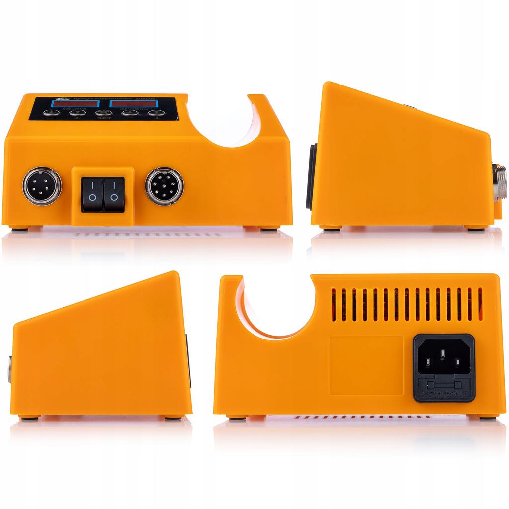 Rosfix Stacja Lutownicza 2w1 Orange Husky OH660 – Lutownica Gorącego Powietrza I Grotowa | Moc 660W | Zszywacz Do Plastiku I Zestaw Spoiw